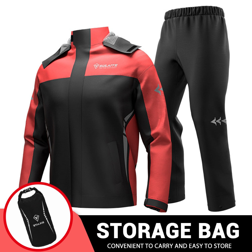 Men Motorcycle Raincoat Motorbike Rain Suit Moto Raincoat Rain Coat Jacket Pants Biker Rain Set Waterproof Motorcyclist Women