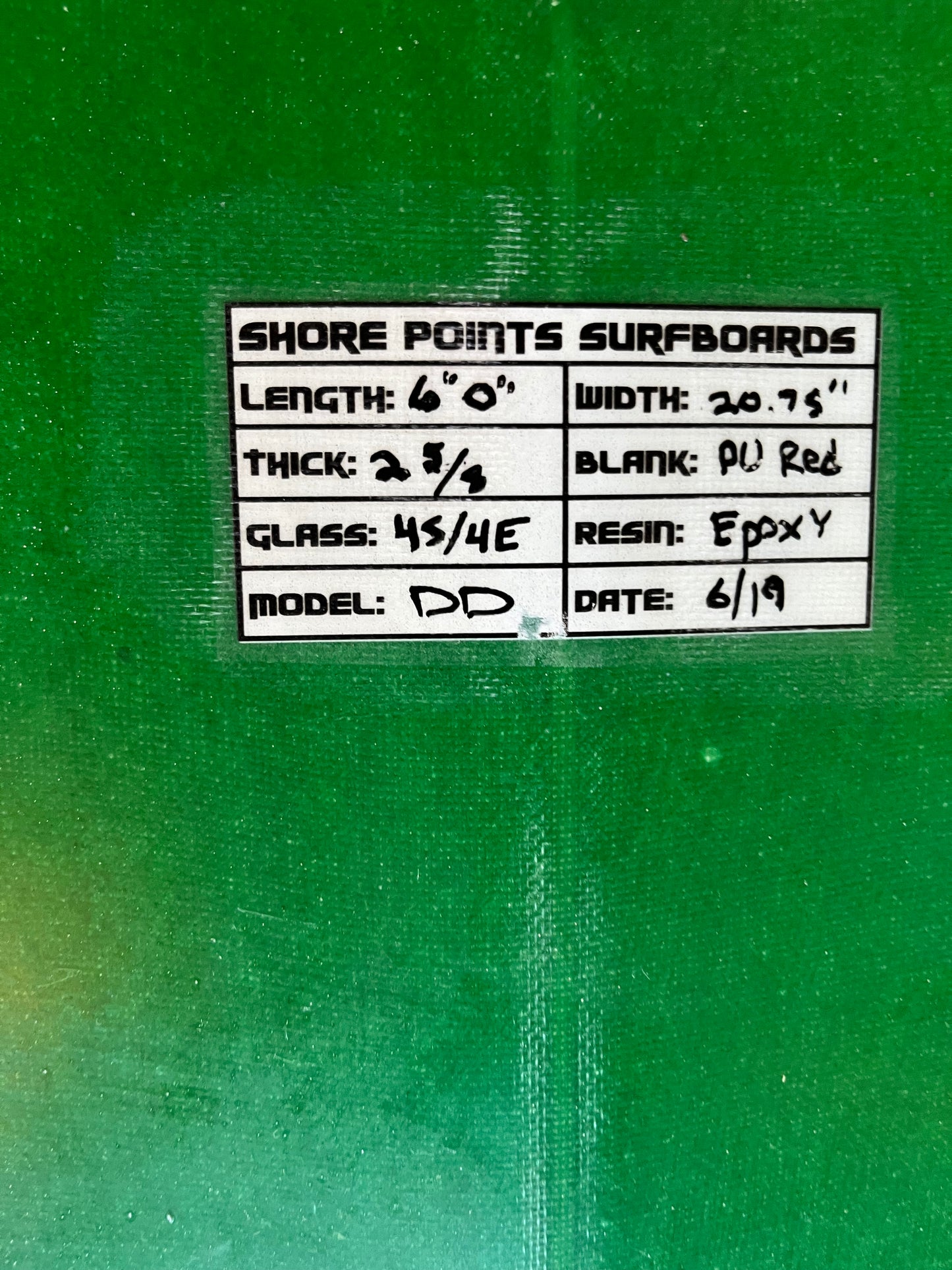 6’0 Shore Points Green