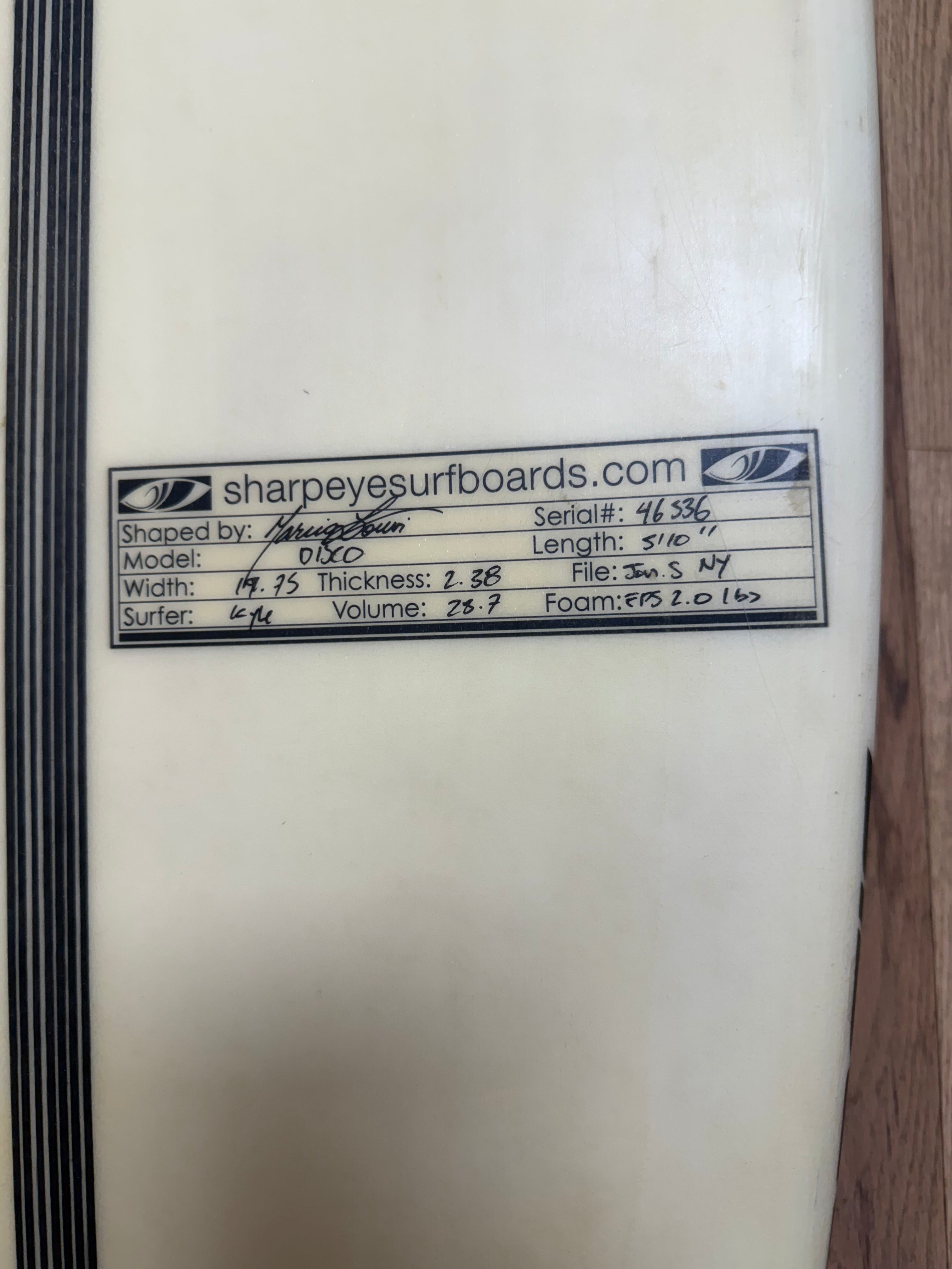 5’10 Sharpe Eye Disco