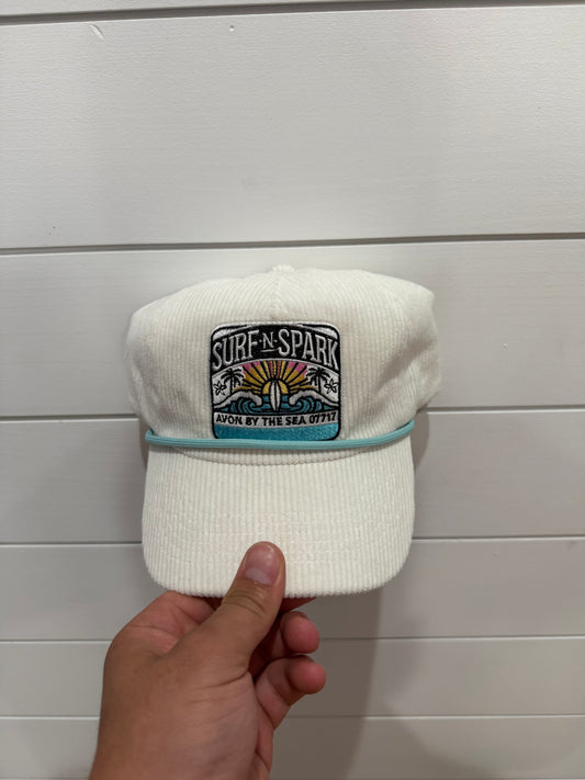Surfnspark Avon Corduroy Hat (White)