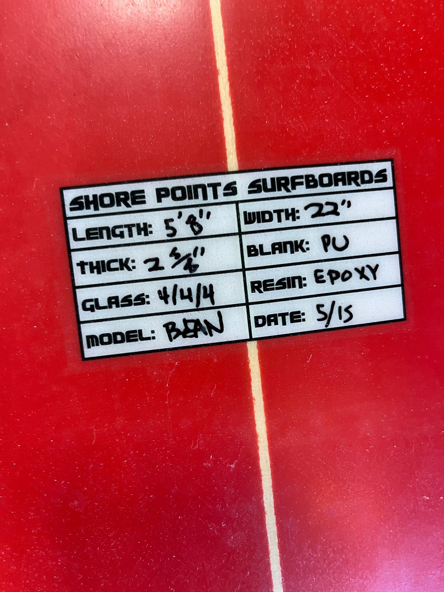 5’8 Shore Points Red