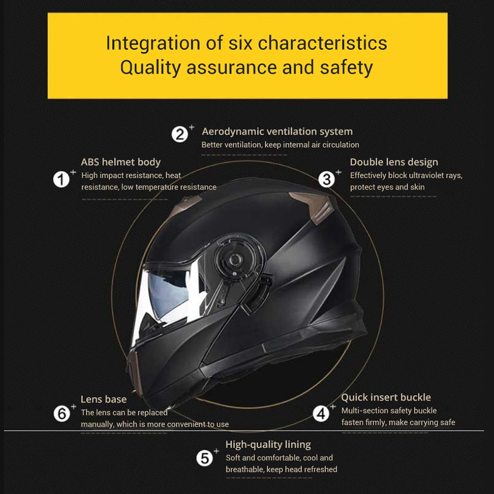 GXT Motorcycle Helmet Dual Lens Motocross Racing Riding Helmet Flip Up Casco Moto Men Capacete Da Motocicleta DOT Certification
