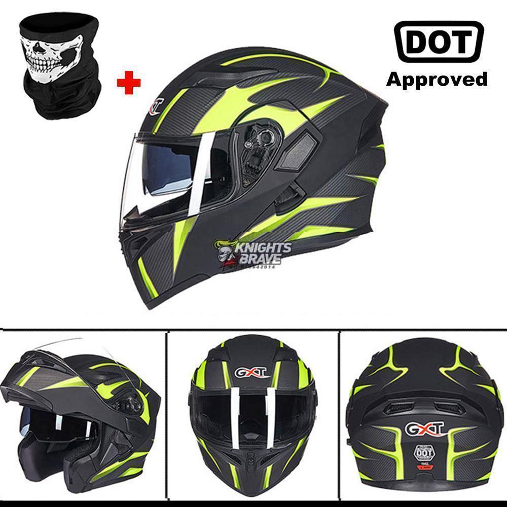 GXT Motorcycle Helmet Dual Lens Motocross Racing Riding Helmet Flip Up Casco Moto Men Capacete Da Motocicleta DOT Certification