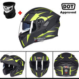 GXT Motorcycle Helmet Dual Lens Motocross Racing Riding Helmet Flip Up Casco Moto Men Capacete Da Motocicleta DOT Certification