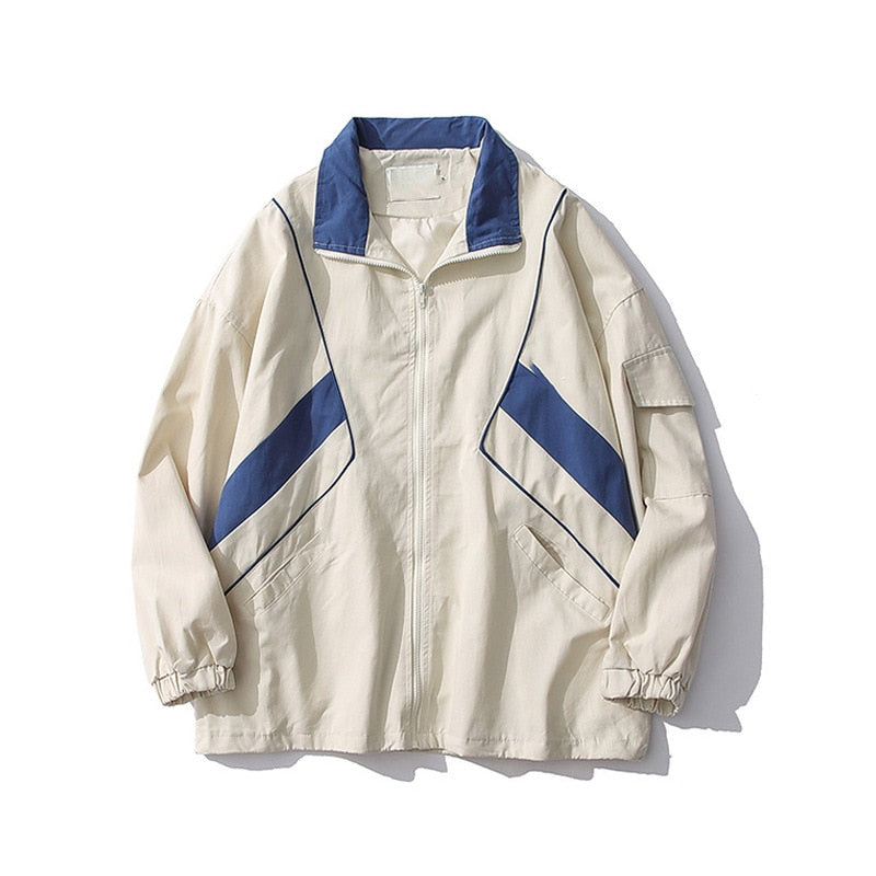 Letter Embroidered Motorcycle Jacket