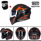 GXT Motorcycle Helmet Dual Lens Motocross Racing Riding Helmet Flip Up Casco Moto Men Capacete Da Motocicleta DOT Certification