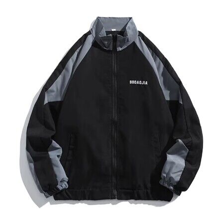 Letter Embroidered Motorcycle Jacket