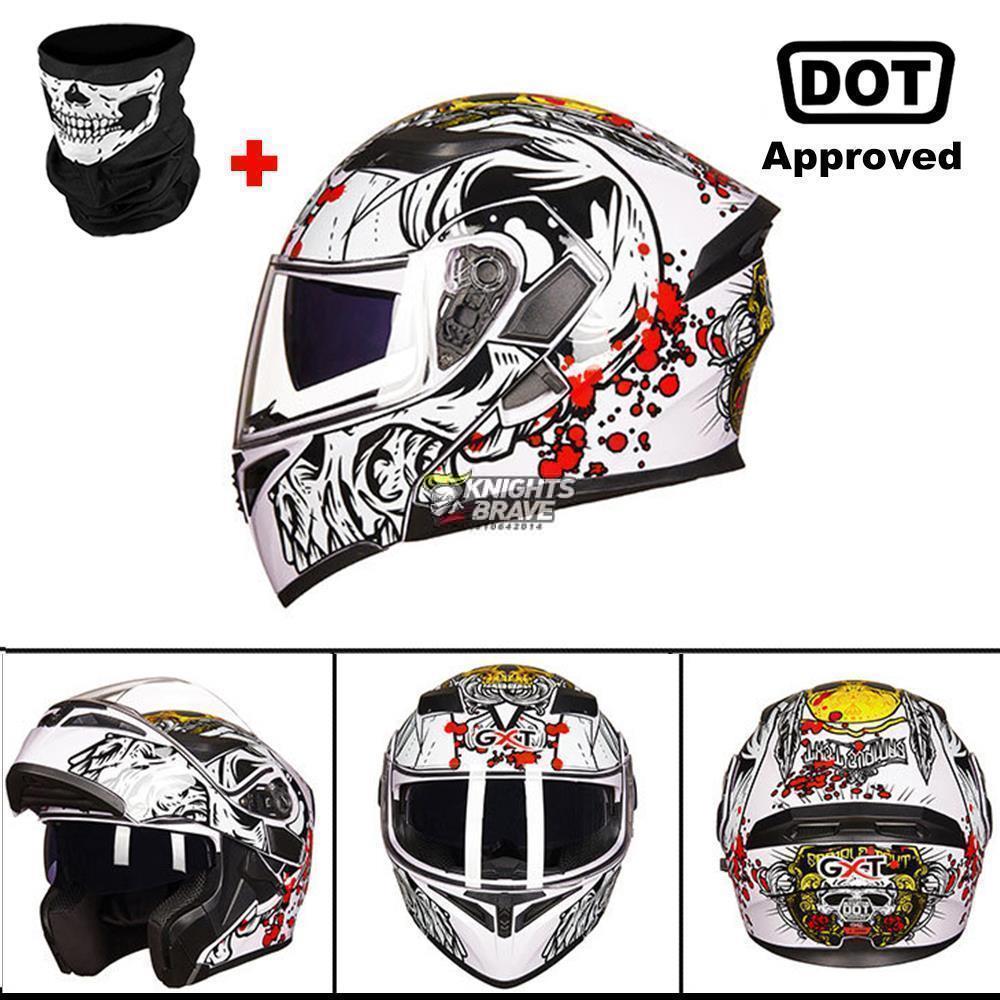GXT Motorcycle Helmet Dual Lens Motocross Racing Riding Helmet Flip Up Casco Moto Men Capacete Da Motocicleta DOT Certification