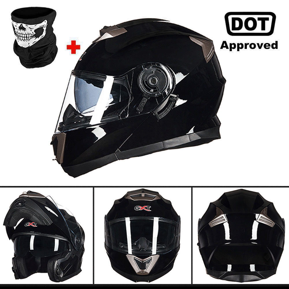 GXT Motorcycle Helmet Dual Lens Motocross Racing Riding Helmet Flip Up Casco Moto Men Capacete Da Motocicleta DOT Certification