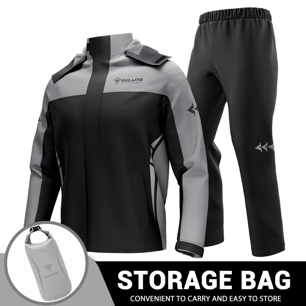 Men Motorcycle Raincoat Motorbike Rain Suit Moto Raincoat Rain Coat Jacket Pants Biker Rain Set Waterproof Motorcyclist Women