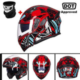 GXT Motorcycle Helmet Dual Lens Motocross Racing Riding Helmet Flip Up Casco Moto Men Capacete Da Motocicleta DOT Certification