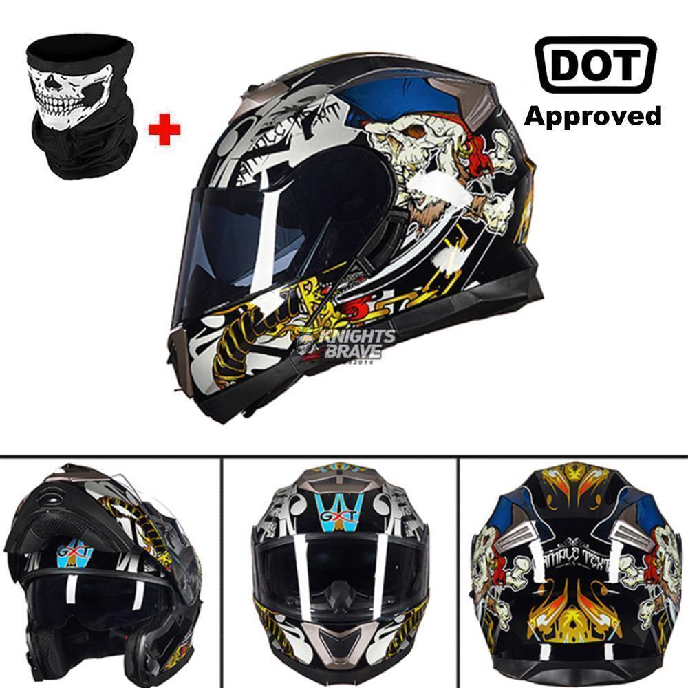GXT Motorcycle Helmet Dual Lens Motocross Racing Riding Helmet Flip Up Casco Moto Men Capacete Da Motocicleta DOT Certification