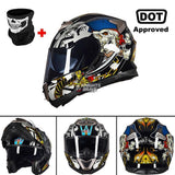 GXT Motorcycle Helmet Dual Lens Motocross Racing Riding Helmet Flip Up Casco Moto Men Capacete Da Motocicleta DOT Certification