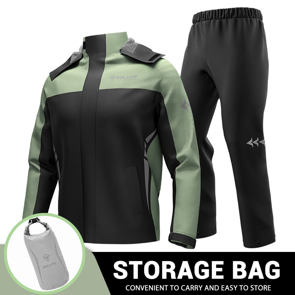 Men Motorcycle Raincoat Motorbike Rain Suit Moto Raincoat Rain Coat Jacket Pants Biker Rain Set Waterproof Motorcyclist Women