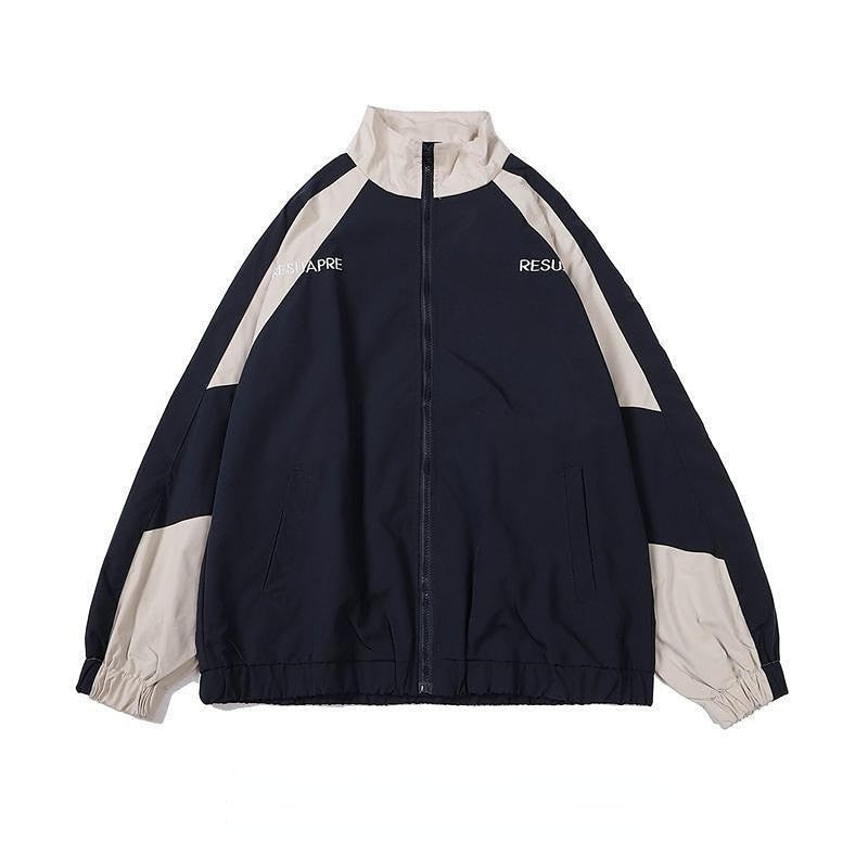 Letter Embroidered Motorcycle Jacket
