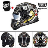 GXT Motorcycle Helmet Dual Lens Motocross Racing Riding Helmet Flip Up Casco Moto Men Capacete Da Motocicleta DOT Certification