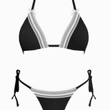 Midnight Lace Bikini Set – Black (Top + Bottom)