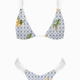 Citrus Coast Bikini Set – Blue/White (Top + Bottom)