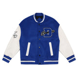 Letter Embroidered Motorcycle Jacket