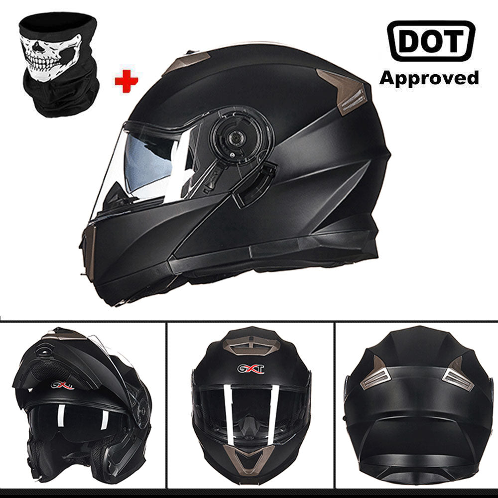 GXT Motorcycle Helmet Dual Lens Motocross Racing Riding Helmet Flip Up Casco Moto Men Capacete Da Motocicleta DOT Certification