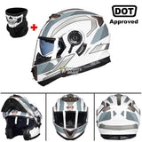 GXT Motorcycle Helmet Dual Lens Motocross Racing Riding Helmet Flip Up Casco Moto Men Capacete Da Motocicleta DOT Certification