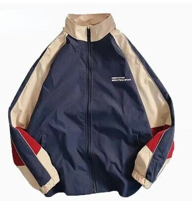 Letter Embroidered Motorcycle Jacket