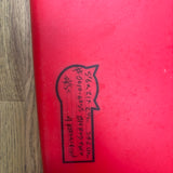 Fat Cat surfboard handwritten dimensions and volume