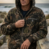 SurfNSpark Woodland Camo Zip-Up Hoodie — $60